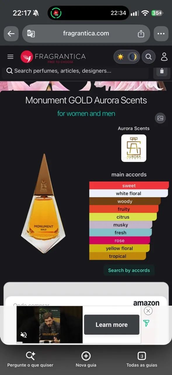 Perfume Monument GOLD Aurora Scents - 99/100  - Foto 4