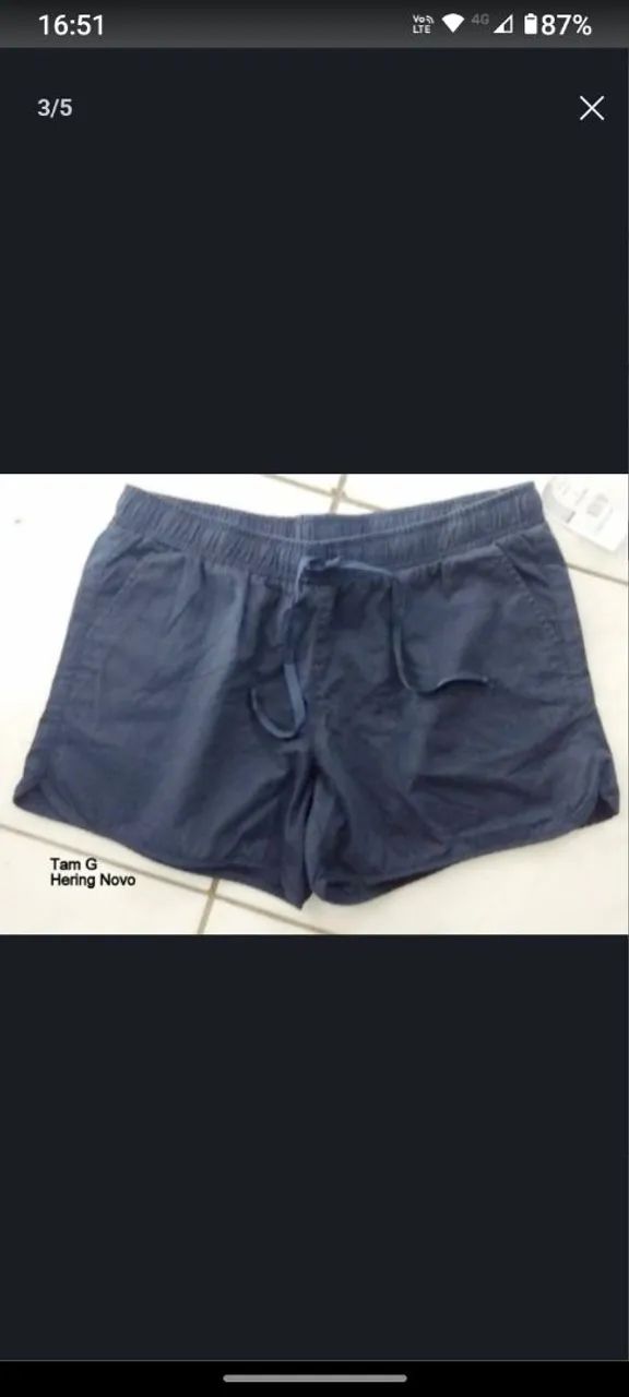 Conjunto short e saia Hering novos  - Foto 3