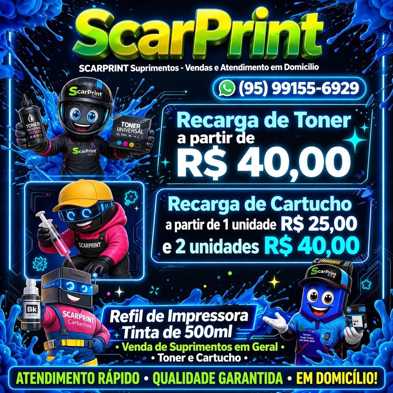 Suprimentos vendas e recargas de impressoras em domicílio  - Foto 2
