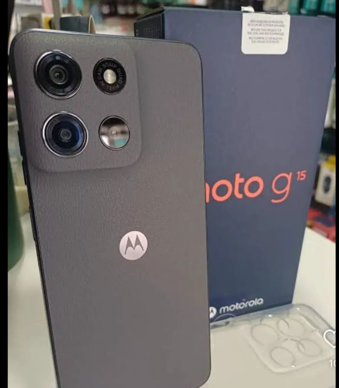 Moto G 15 - 256 GB com NFC Cinza - Foto 3