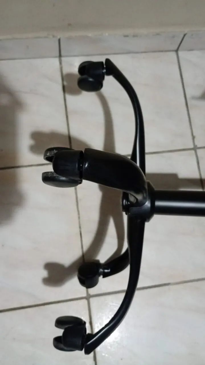 BASE COM RODINHAS PARA CADEIRA DE ESCRITORIO EM FERRO PRETO