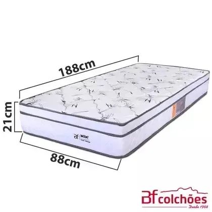 Cama Box Solteiro Colchão Molas Ensacadas Com Pillow e Box Branco - Foto 2