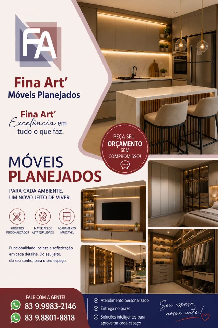 Móveis Planejados e Ambientes Personalizados 