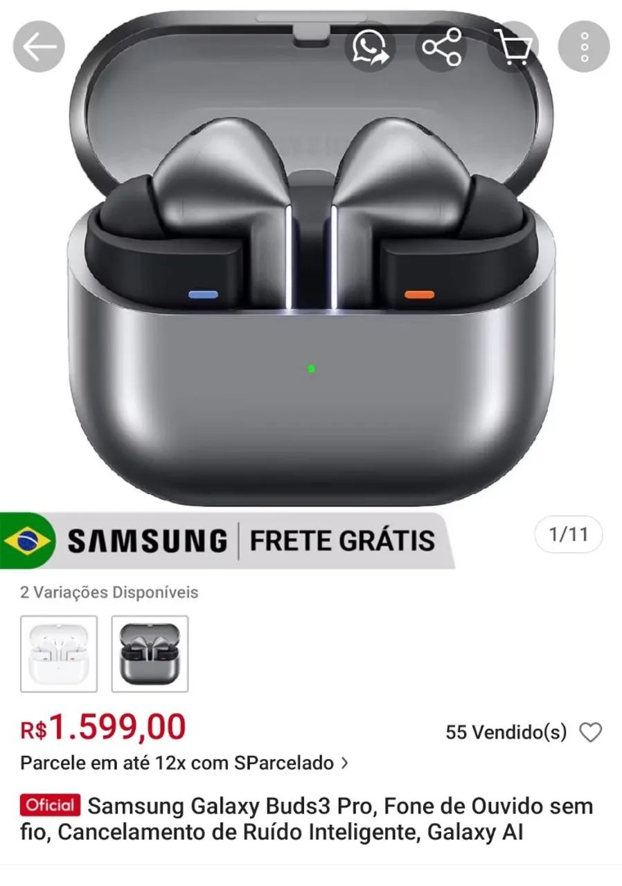 Vendo fone Samsung Air buds 3 pro