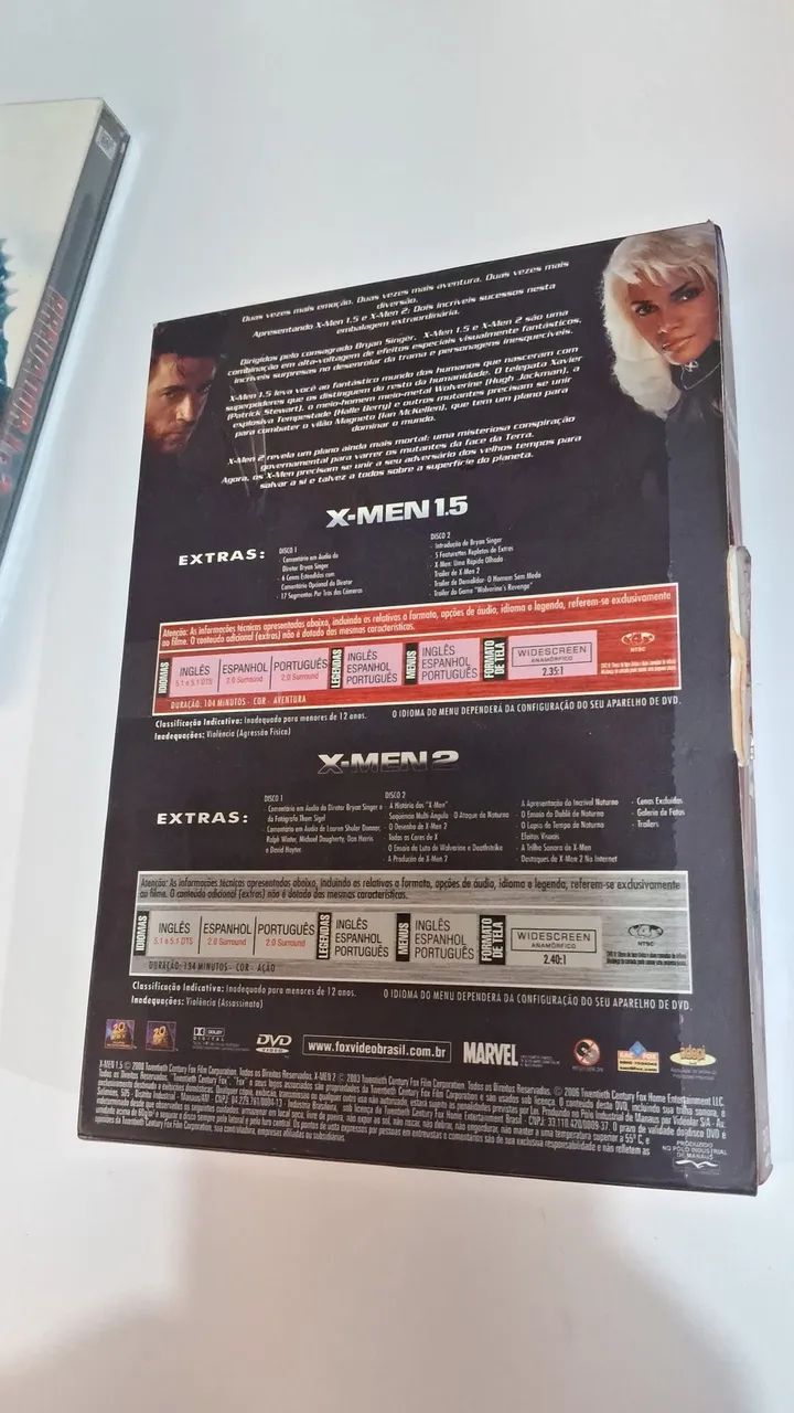 Coleção X men 1.5 e 2 box dvd originais duplos - DVD, Blu-Ray e