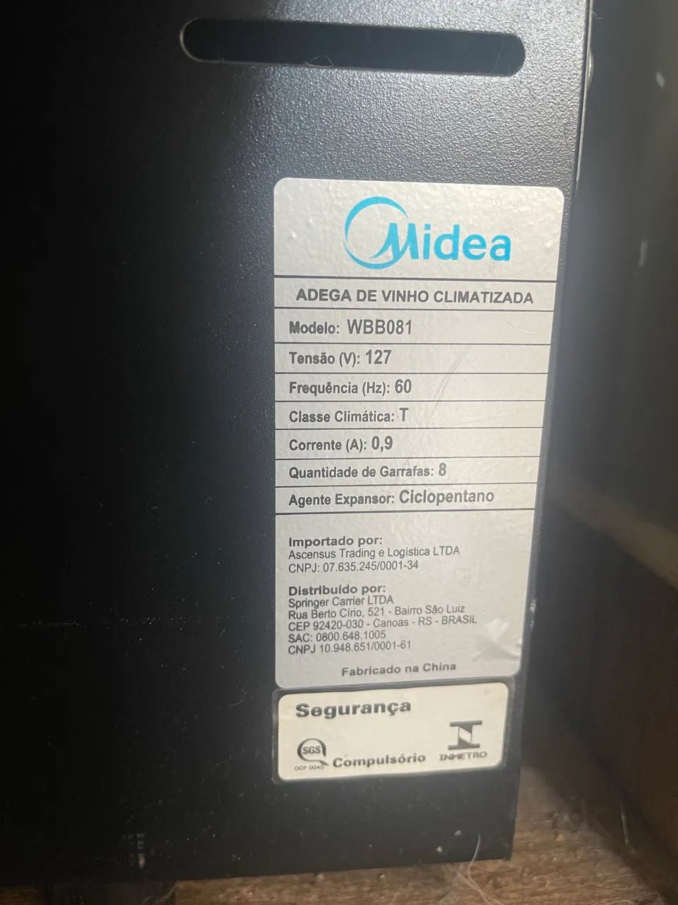 Adega de vinho Midea 8 garras   - Foto 2