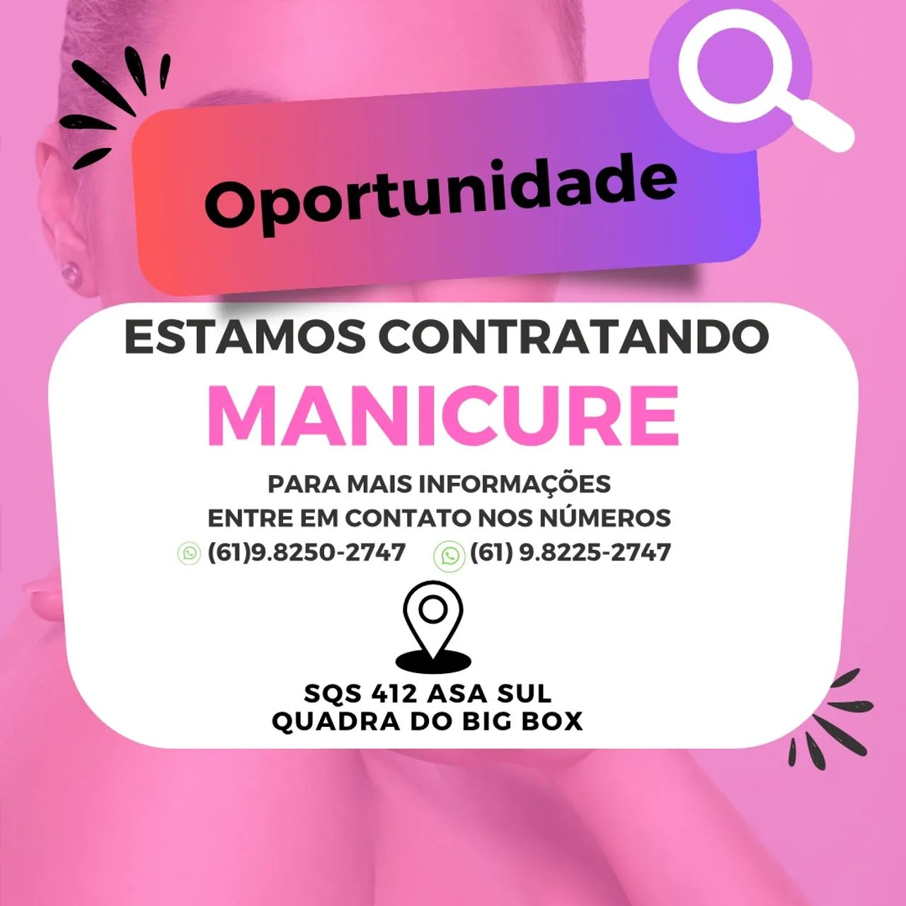 Contrata-se Manicure