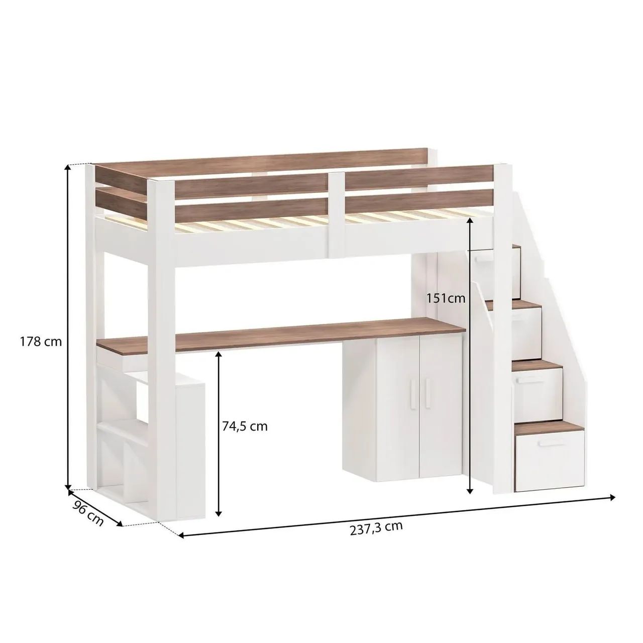 Cama Office/Beliche Multifuncional com Escrivaninha sem colchão  - Foto 4
