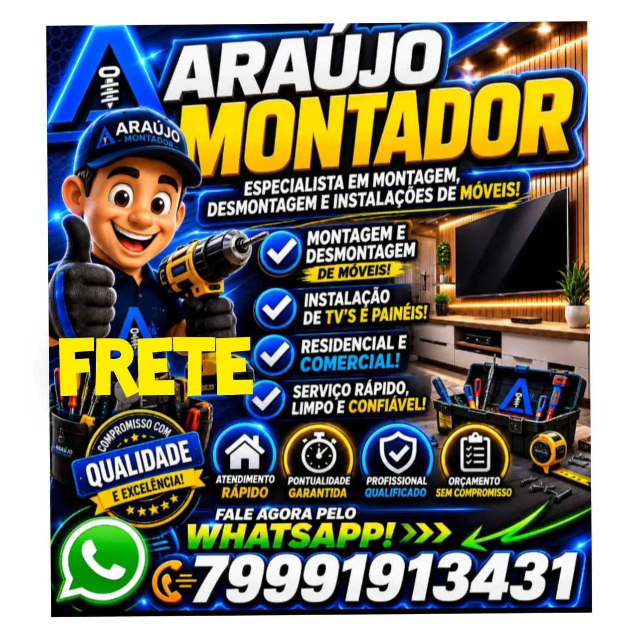 Frete e montagem 
