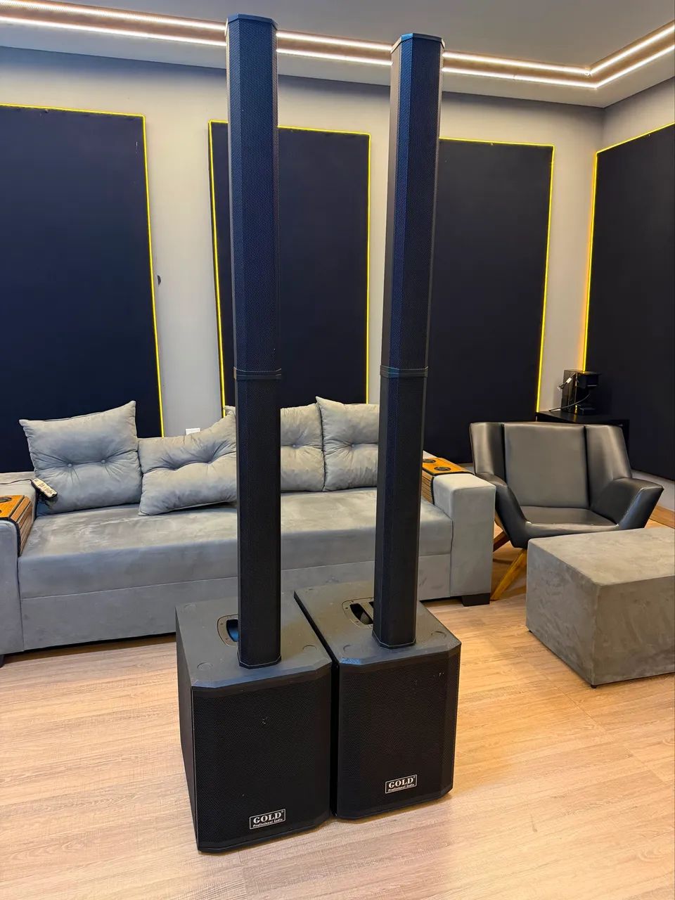Caixa de som potente Line array gold - Foto 2