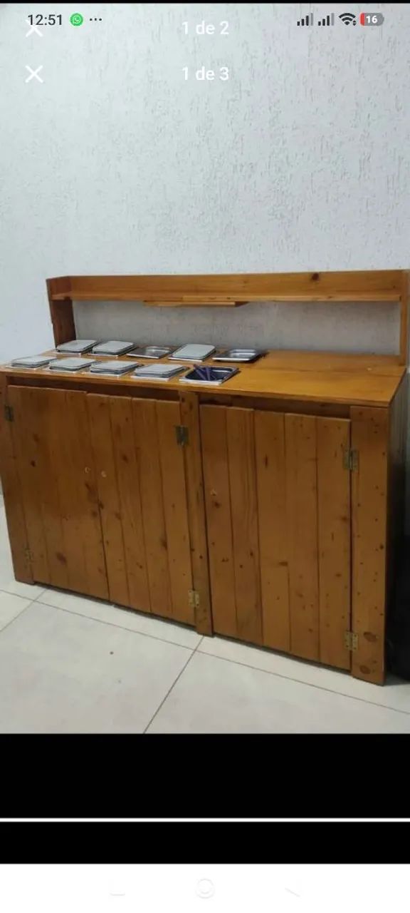 Balcão expositor de guloseimas 