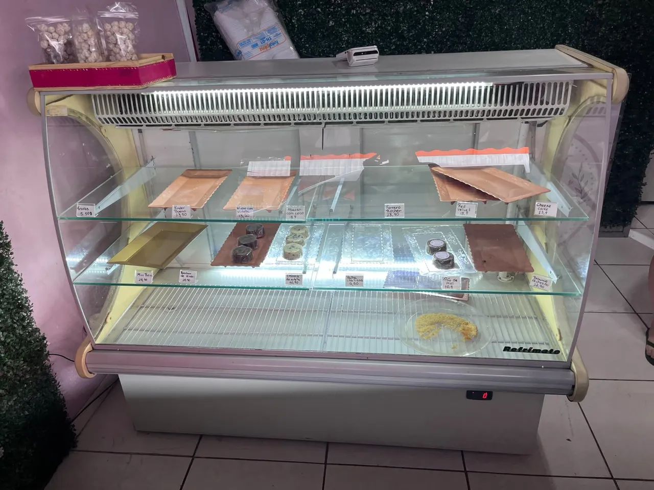 Vitrine calção refrigerada