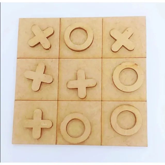 Kit 3 Jogo da Velha em mdf 10cm Tabuleiro Brinquedo Presente