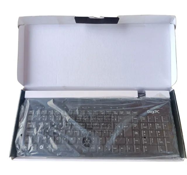 TECLADO DEXPC USB MULTIMIDIA ABNT2 PRETO K98 - Foto 2