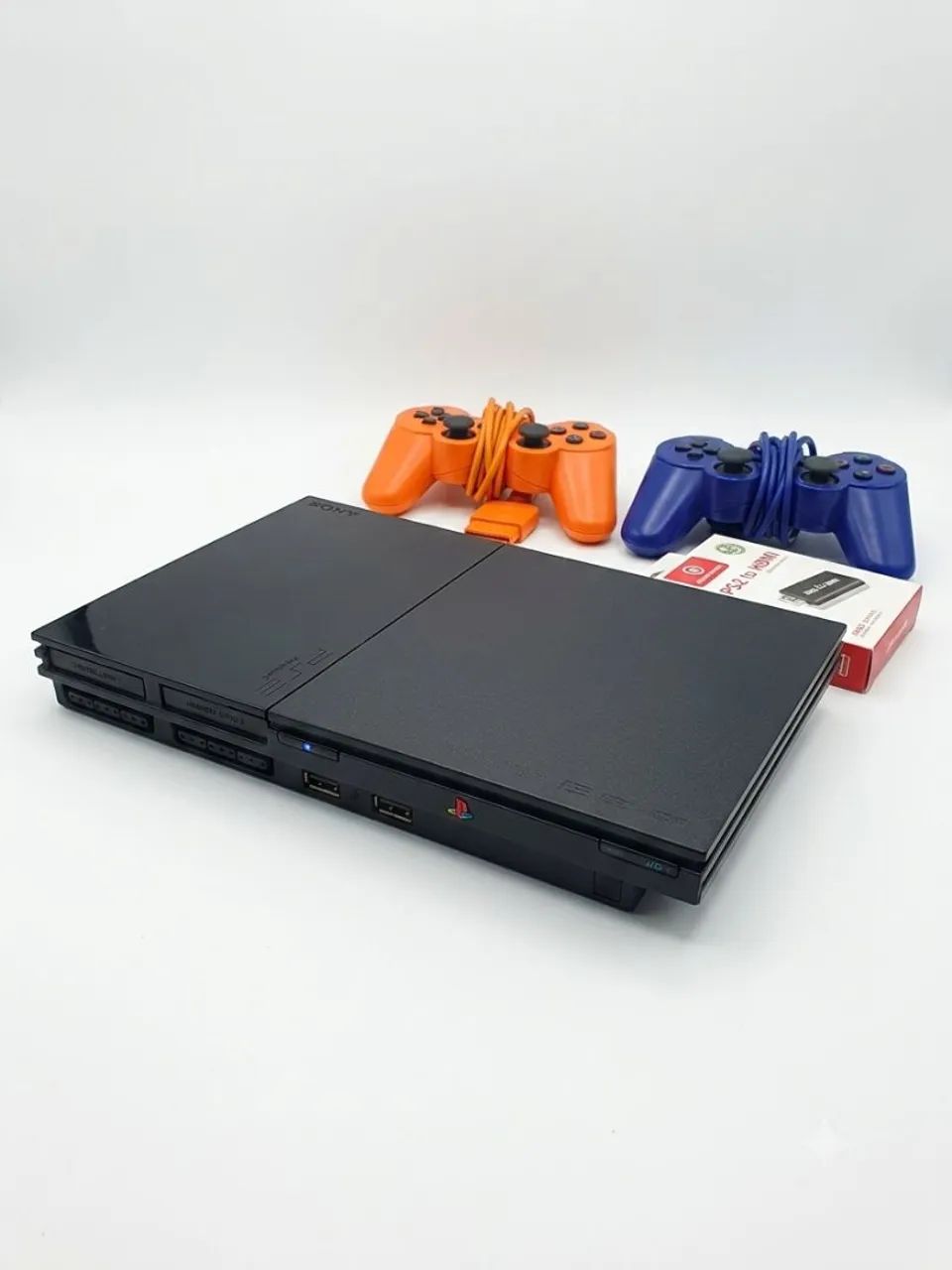 Ps2 Slim Revisado - Matrix + 2 Controles