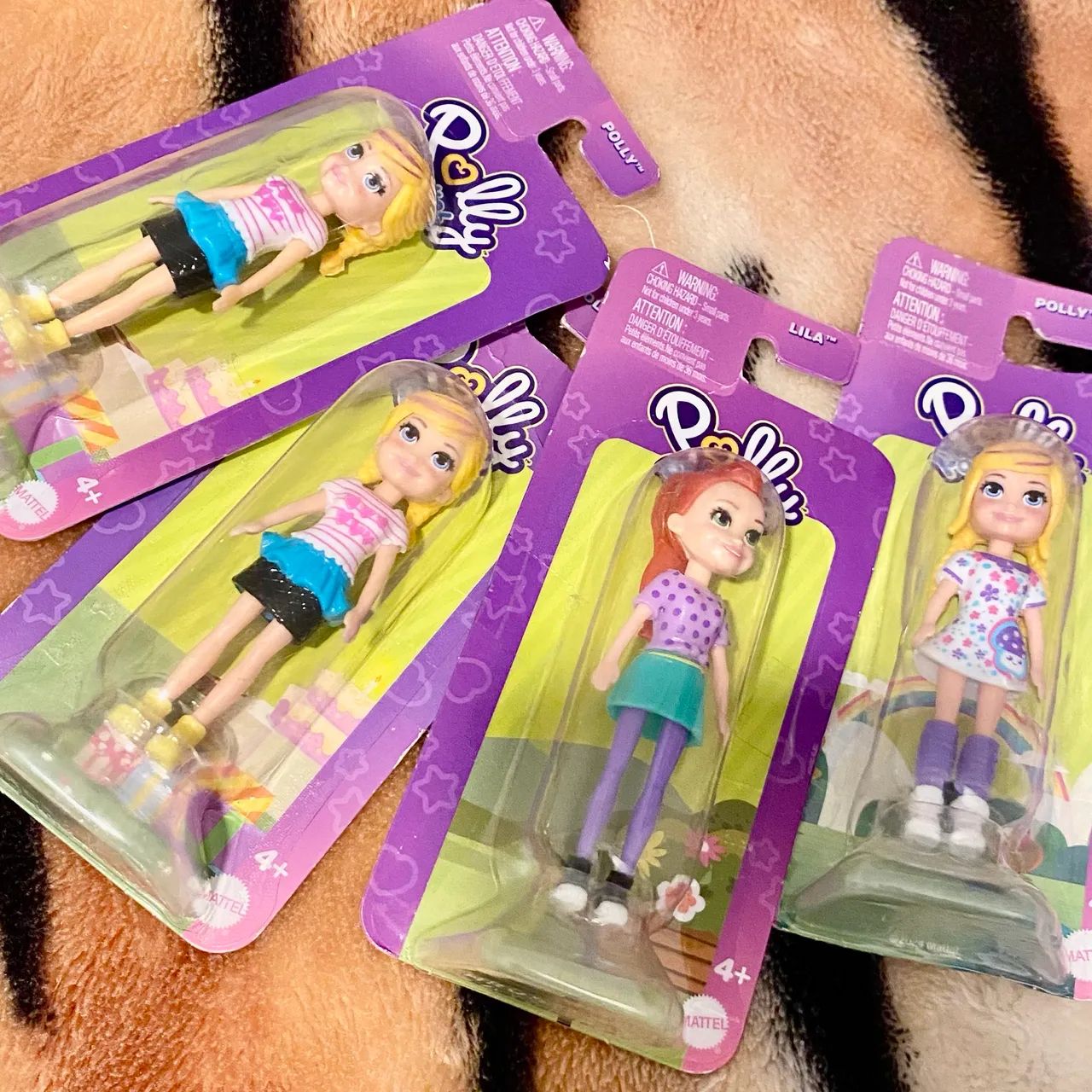 Kit com 4 bonecas polly pocket
