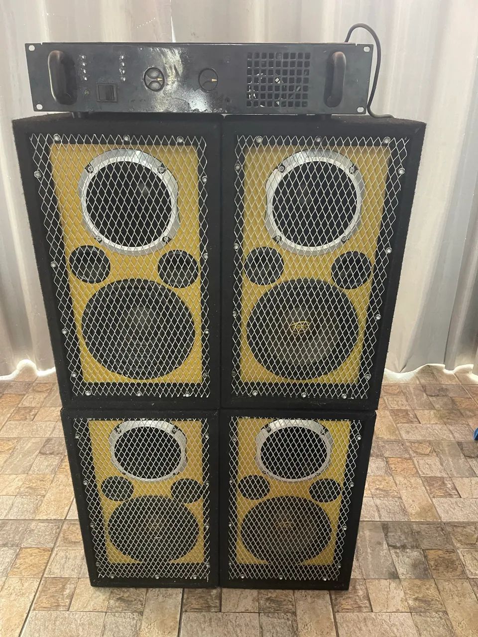 Sistema de som caixas e amplificador   - Foto 3