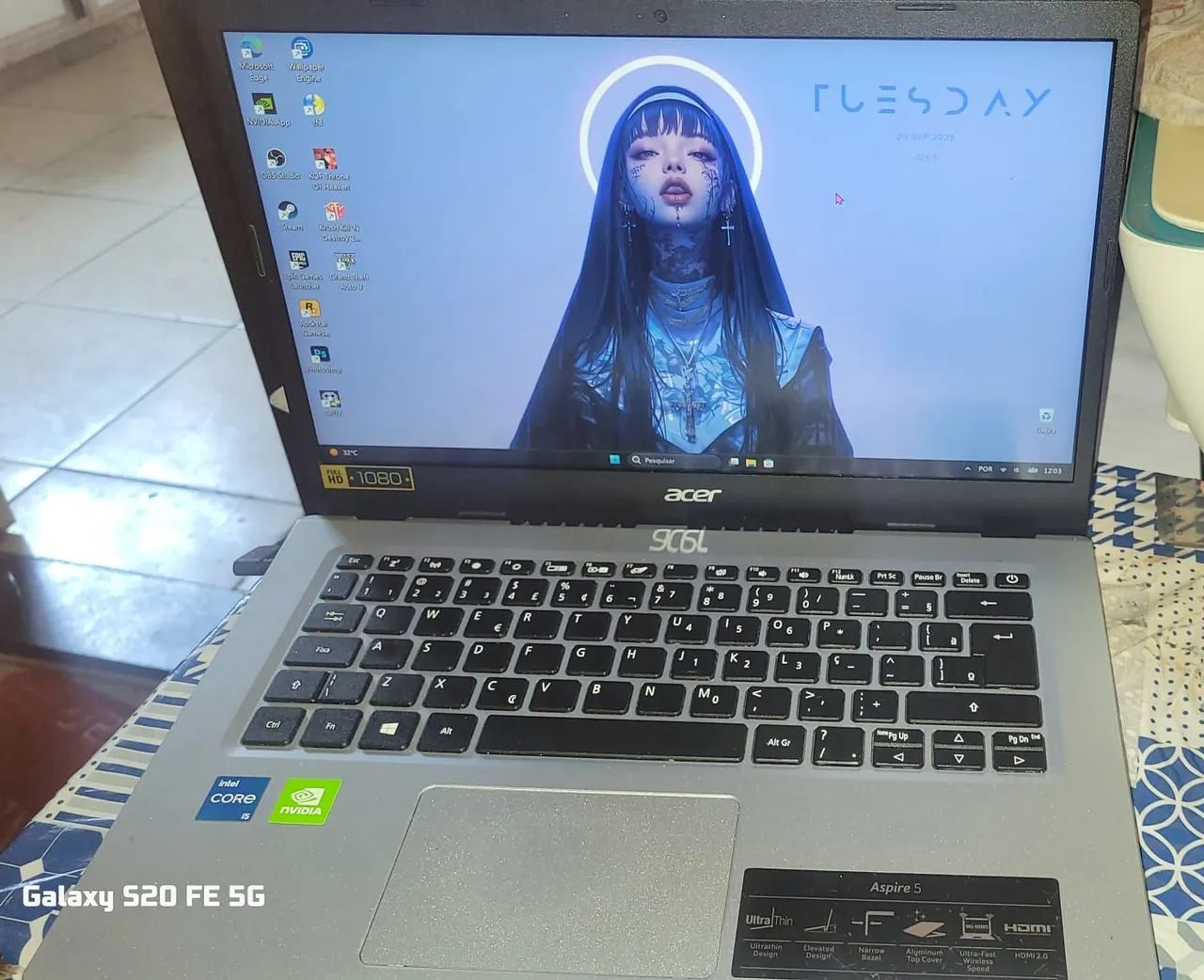 Vendo notebook acer aspire 5