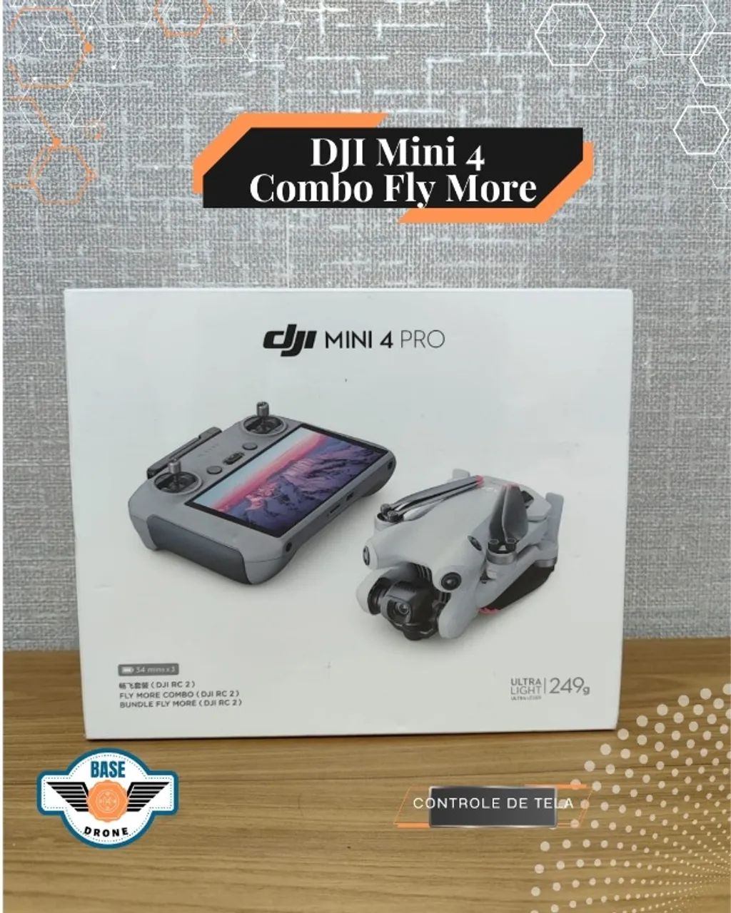 Drone DJI Mini 4 Pro Fly More Combo (Com tela)