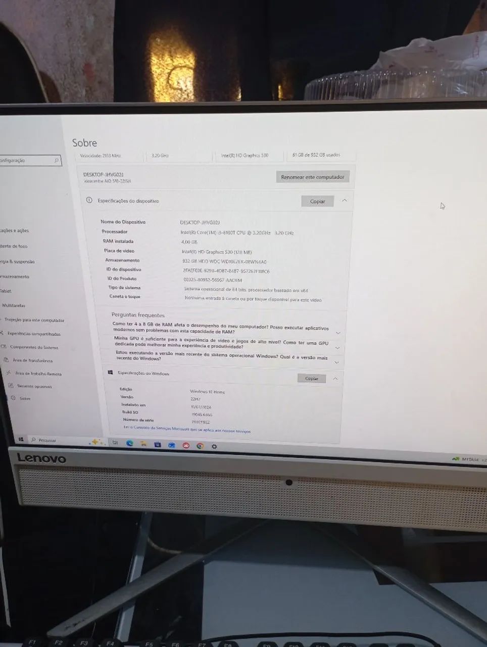 Computador de escritório Lenovo  - Foto 3