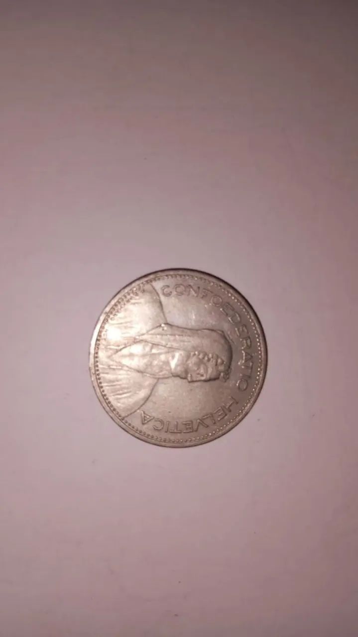 Moeda Suiça - 5 Francos 