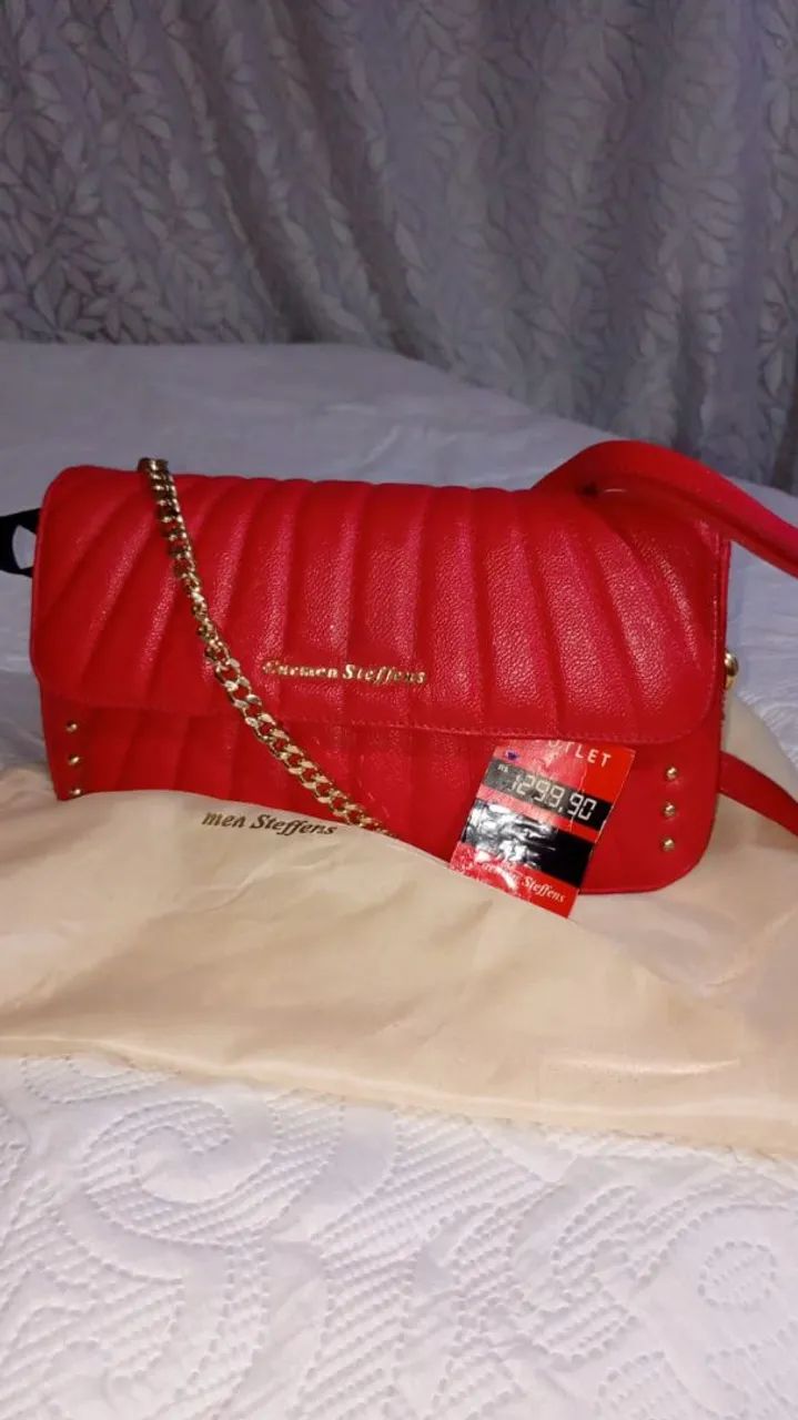 Vendo uma bolsa de couro Carmen Steffens nova