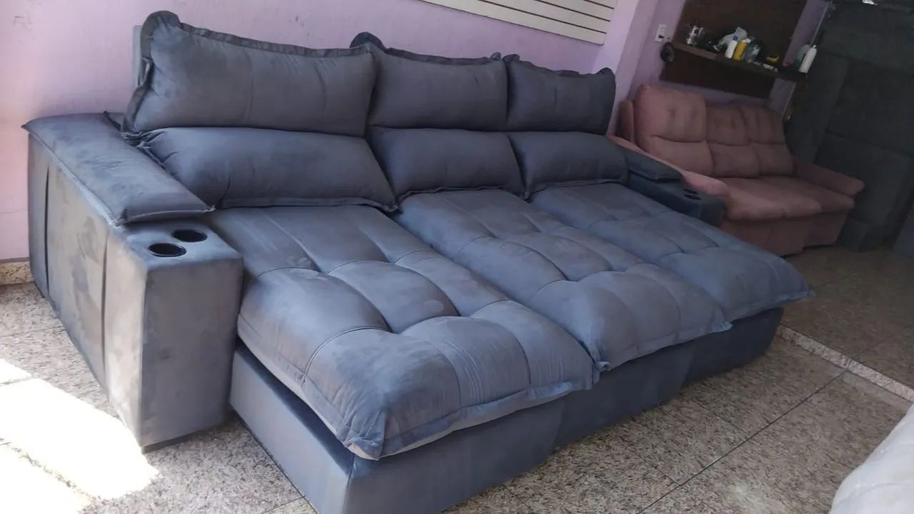 Sofa azul 3 metros 