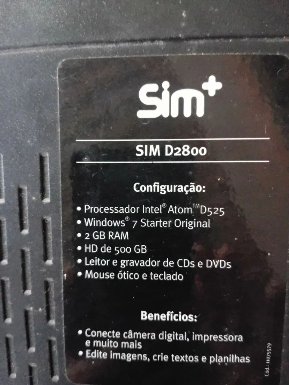 Computador marca Sim modelo antigom mod antigo - Foto 2