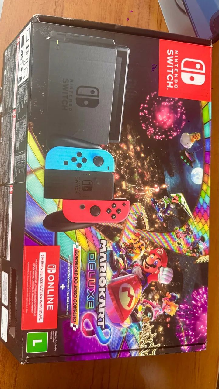 NINTENDO SWITCH - MUITO NOVONA C/CAIXA - Consoles de Vídeo Game