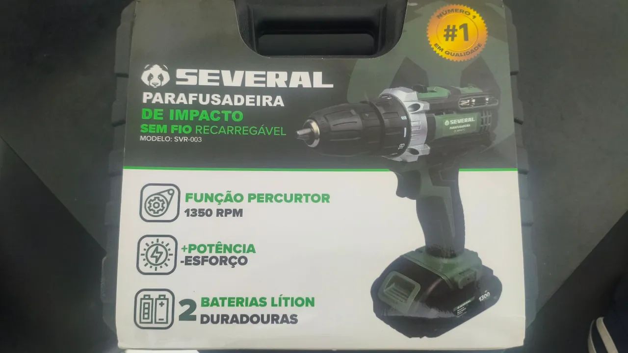 PARAFUSADEIRA E FURADEIRA DE IMPACTO SEVERAL NOVA - Foto 3