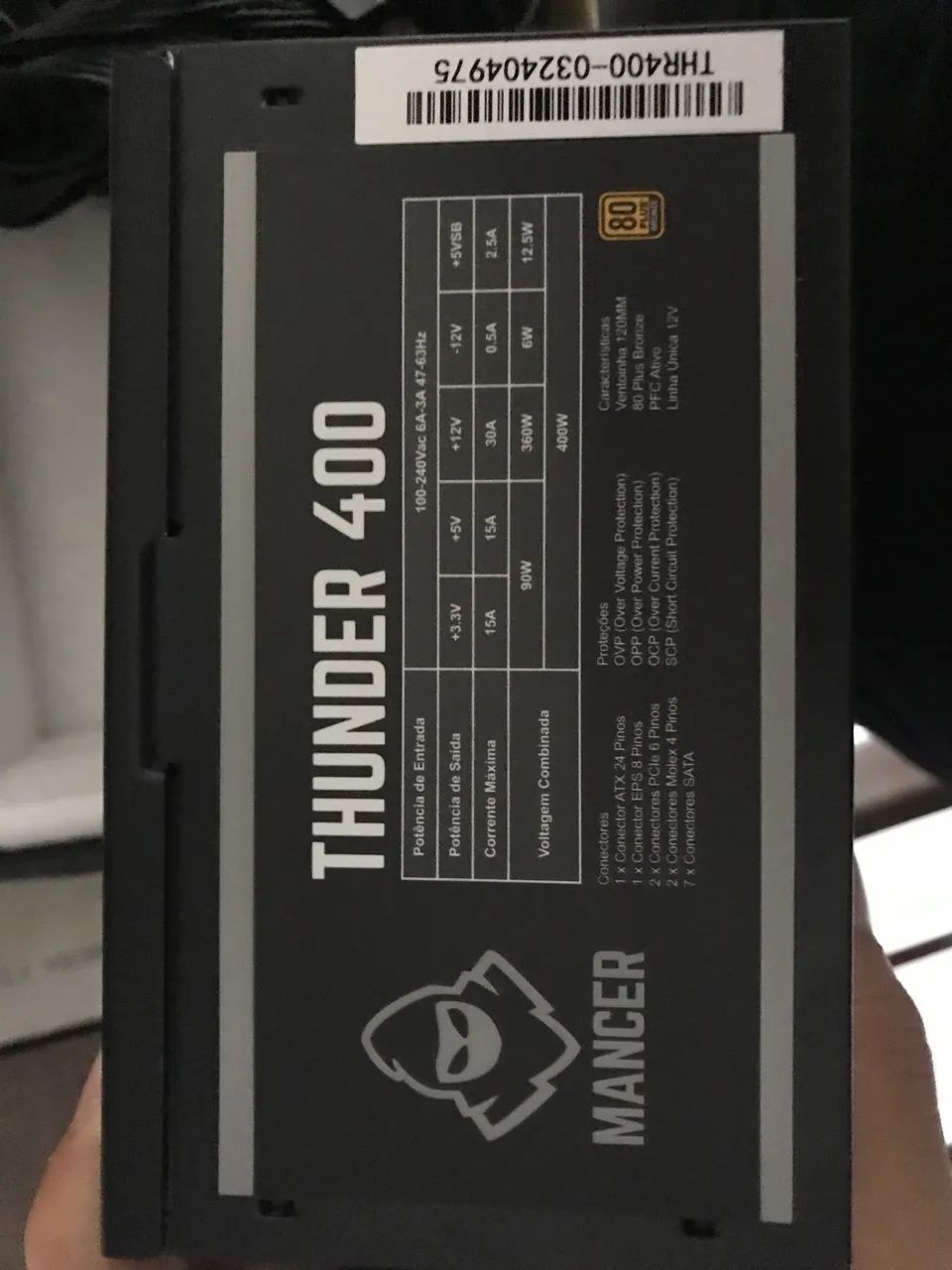 Fonte mancer thunder 400w  - Foto 2