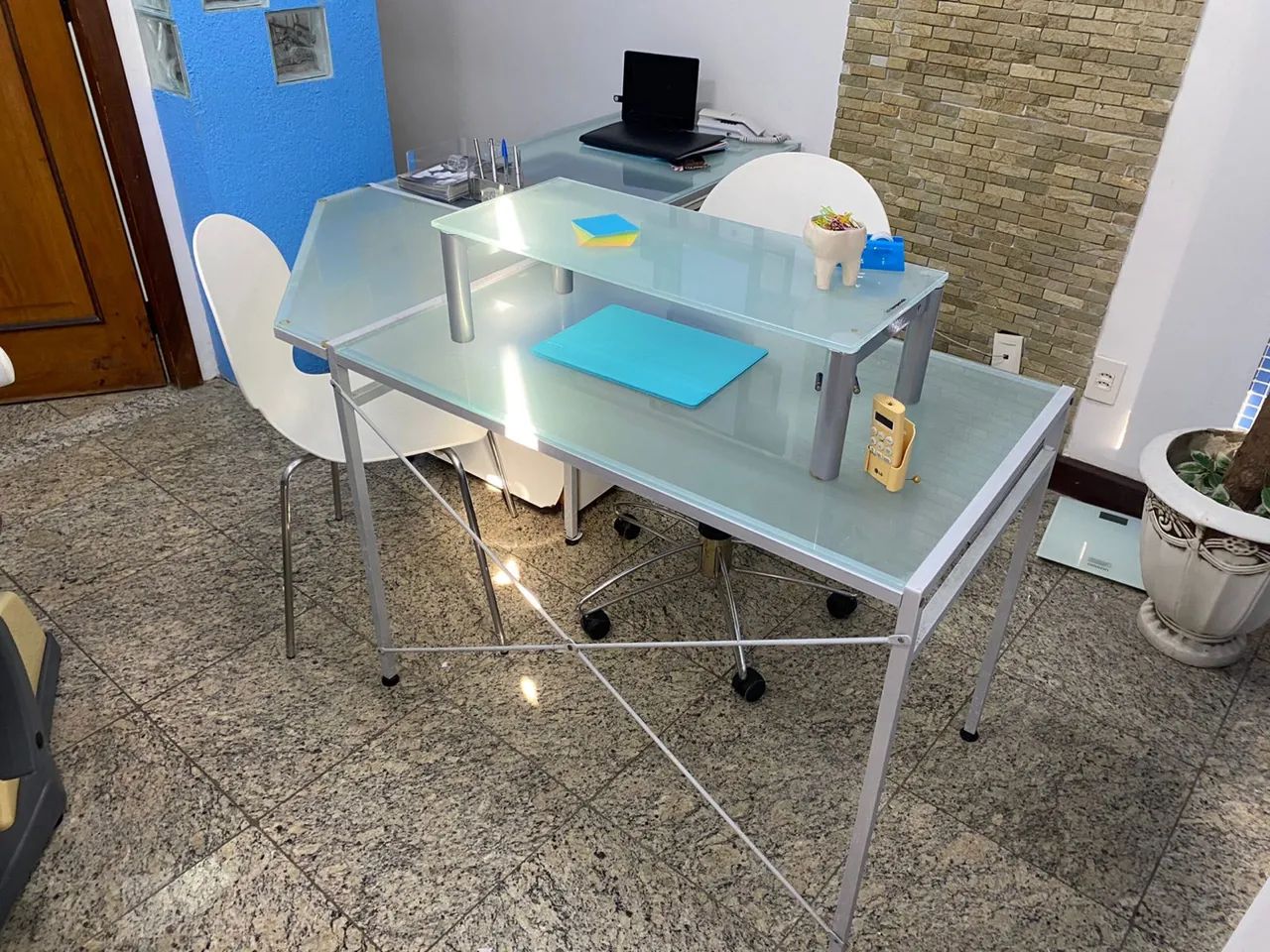 Mesa de Vidro em L  - Foto 3