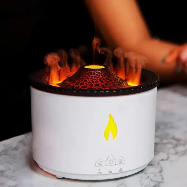 Umidificador Vulcão 3d e Aromatizador de Ambientes - Entrega Rápida