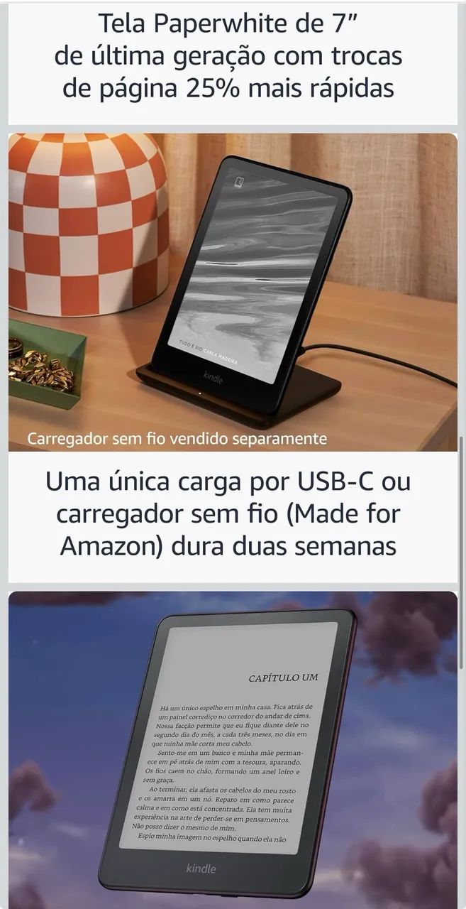 Kindle Paperwhite Signature Edition 32 GB- O mais rápido já