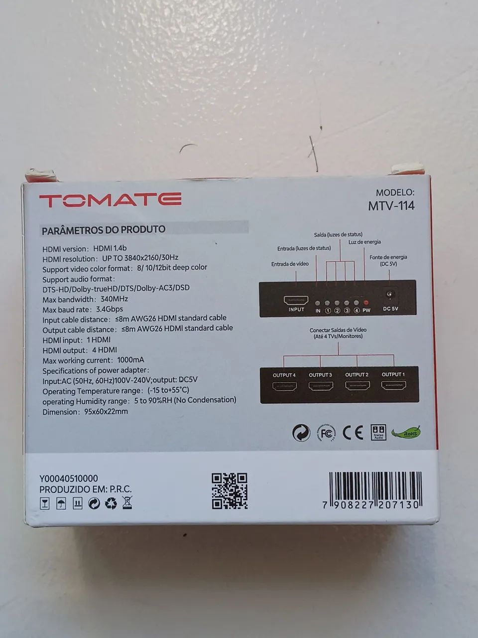 Switch HDMI 1x4 tomate - Foto 2