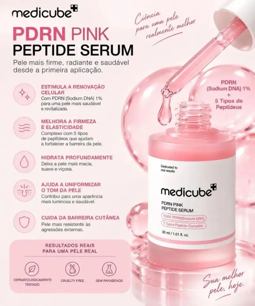 PDRN Pink Peptide Serum - 30 ml - Foto 4