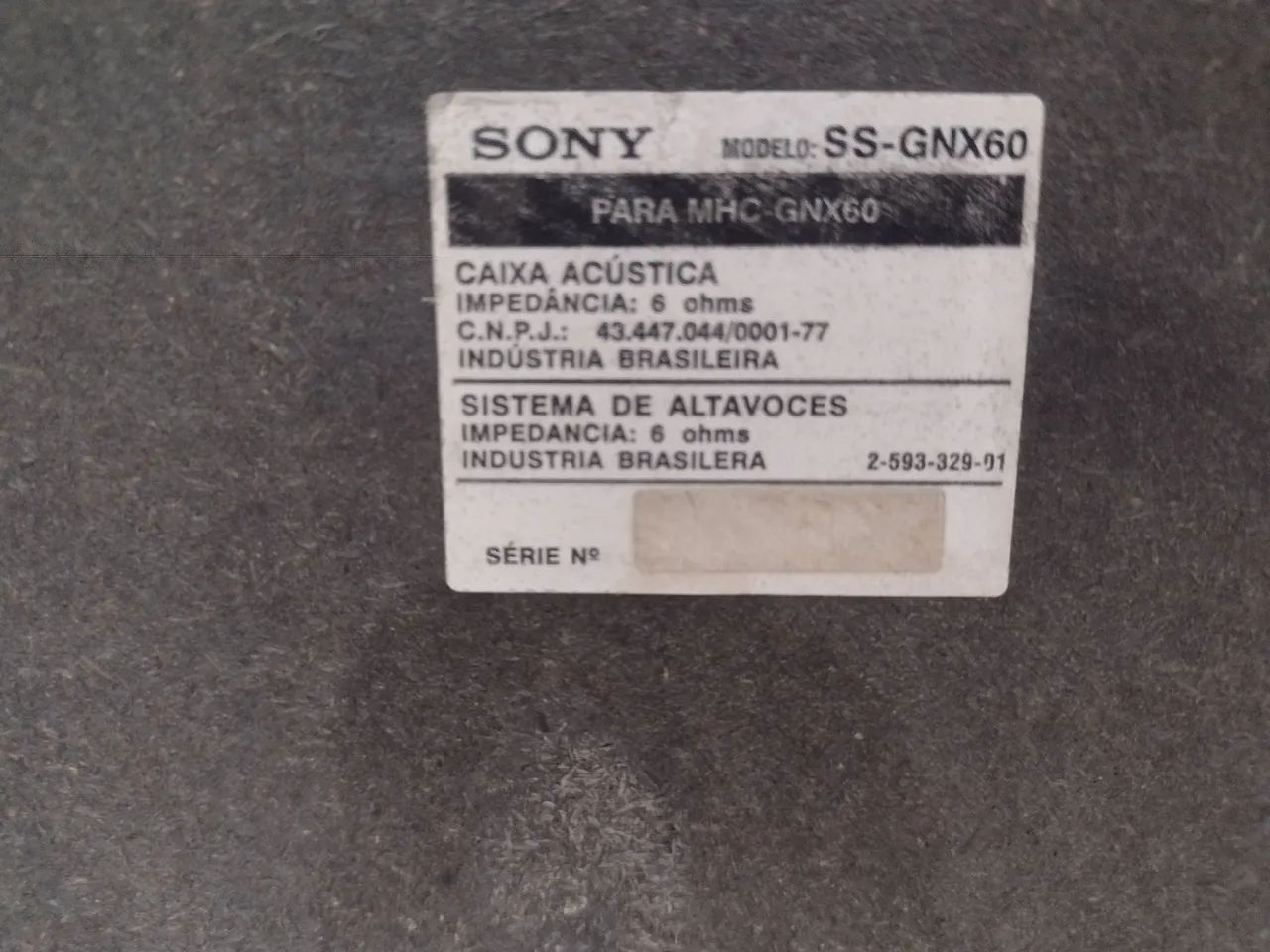 Caixa Acústica do micro system Sony  - Foto 2