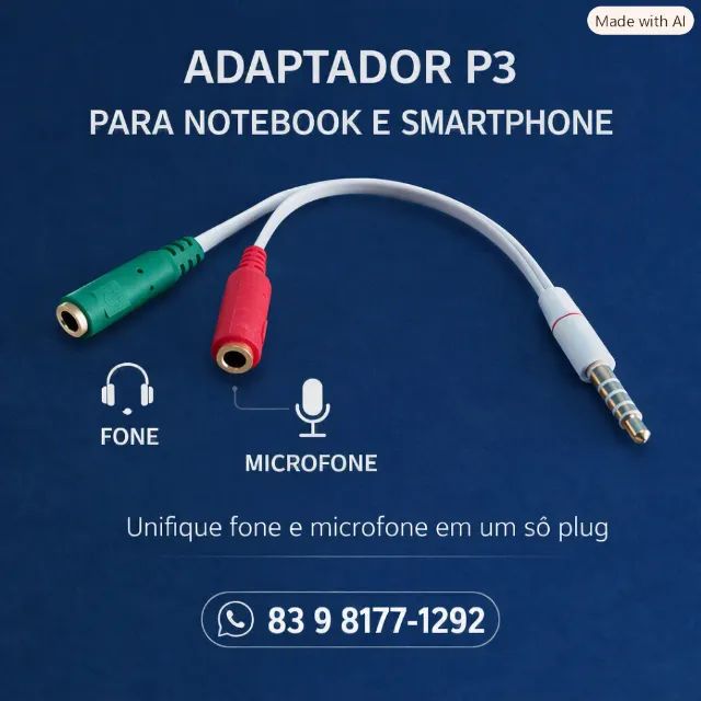 Adaptador P2/P3 Headset