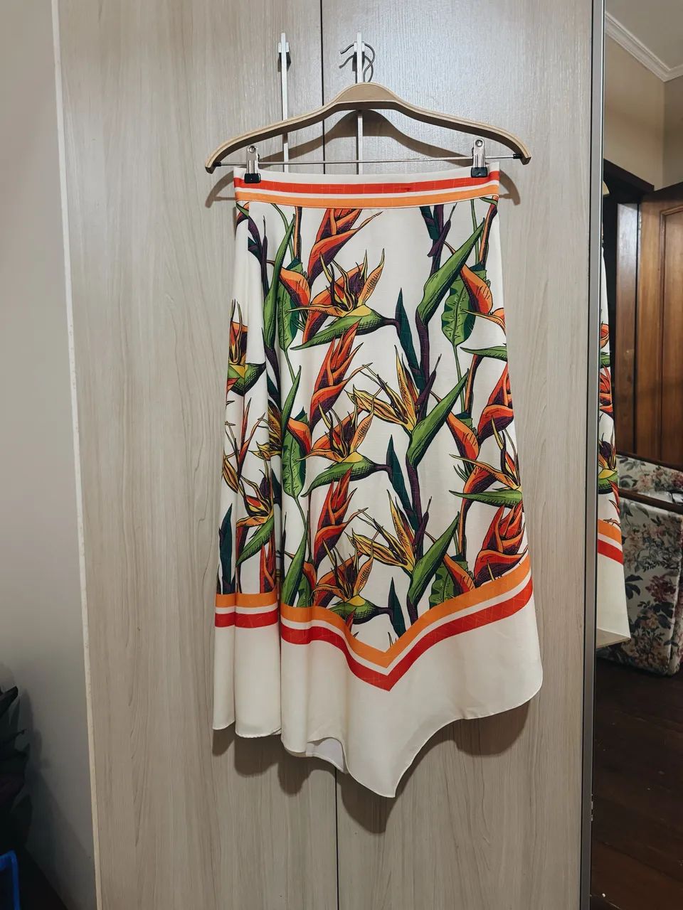 Saia longa estampada 