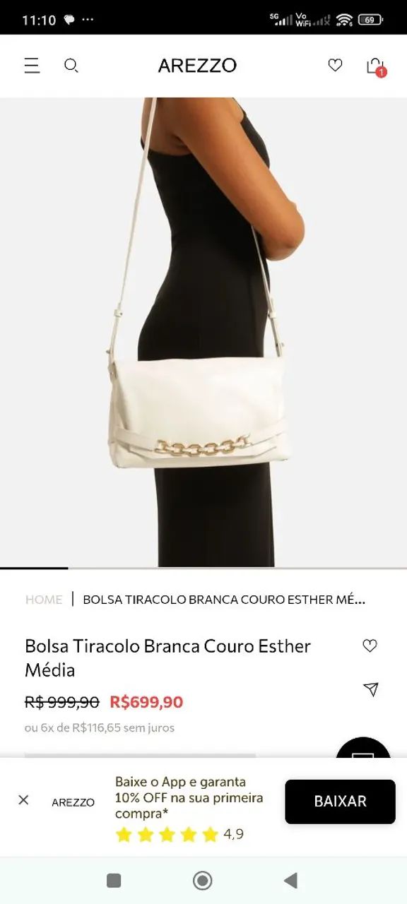 Bolsa preta Arezzo  - Foto 5