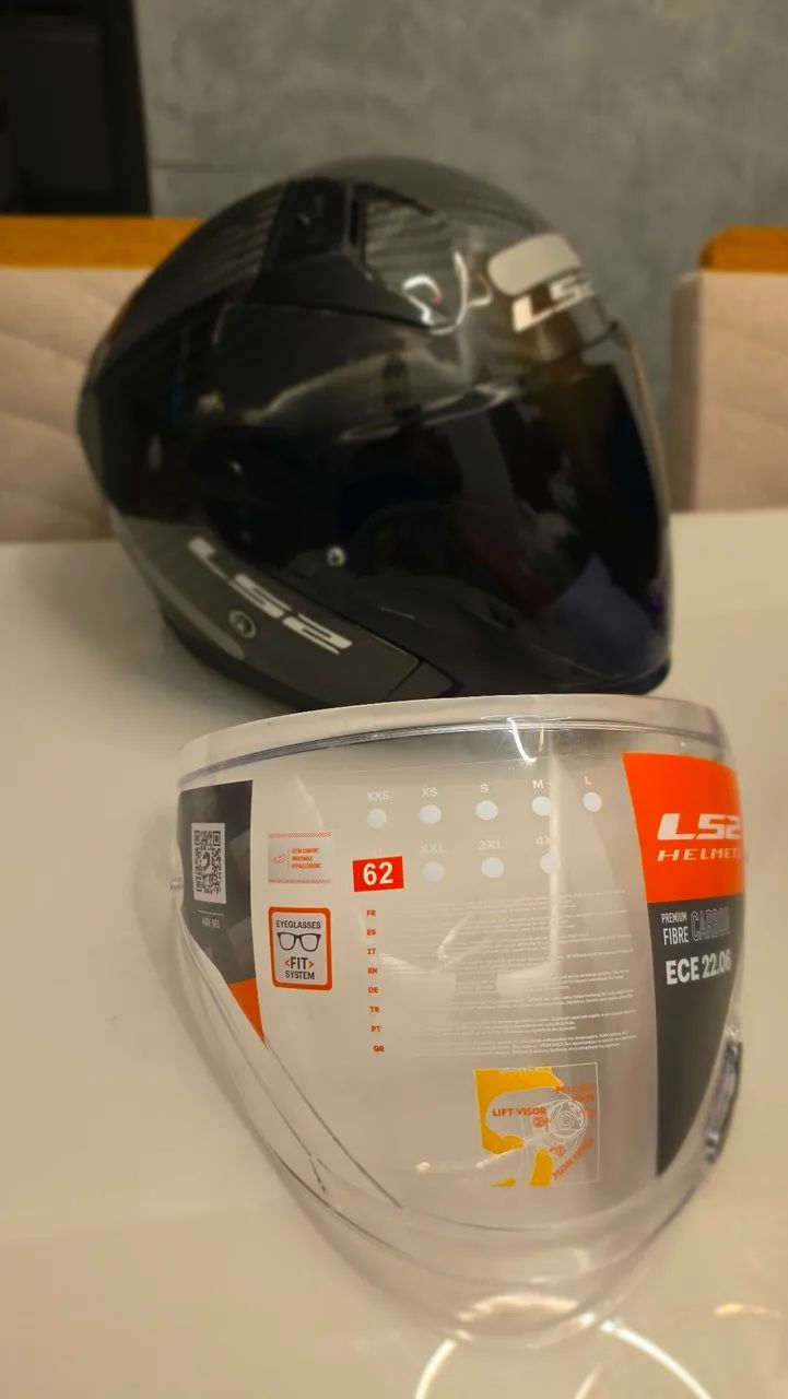 PROMOÇÃO Capacete LS2 Infinity II Solid Carbon - Foto 5