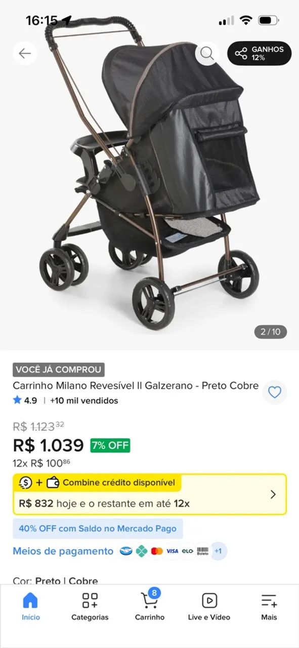 Carrinho de bebê  - Foto 3