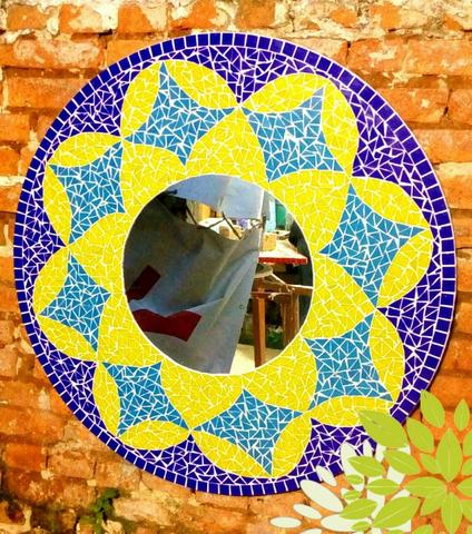 Espelho mosaico, banheiro, sala, sala de jantar, decoração - Foto 6