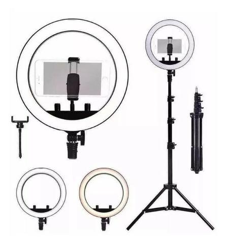 Ring Light Completo Iluminador Portátil 26cm Com Tripé 1.6m