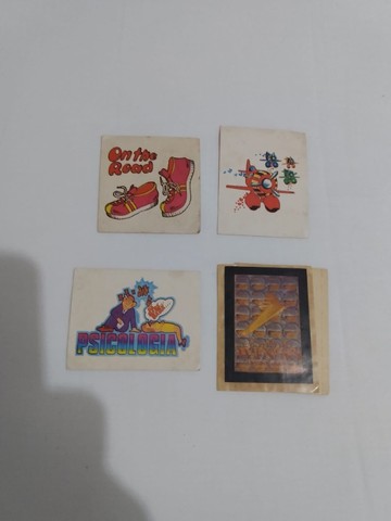 4 Figurinhas do Álbum Stamp Color 1983 raridade 