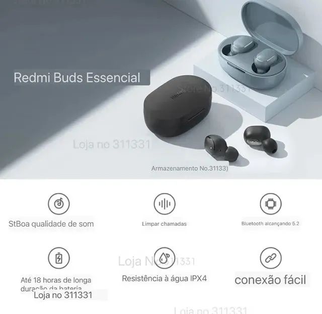 Fone Xiaomi Sem Fio Redmi Buds Essential - Foto 5