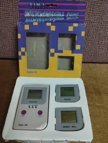 Antigo Mini Game XY-8022 - com 3 Fitas - Anos 90