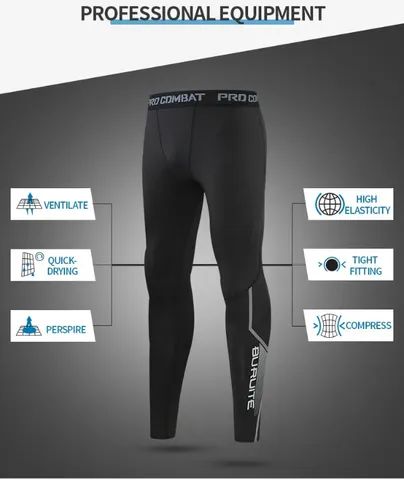 Calça Leg Lycra Treino Academia Corrida Trilha Compressão Sports Elástica  Justa - Preta - Esportes e ginástica - Canasvieiras, Florianópolis  1261439513