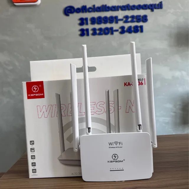 Kapbom KA-X336 High-Performance Wireless Router with 4 Antennas - White64385328803585120