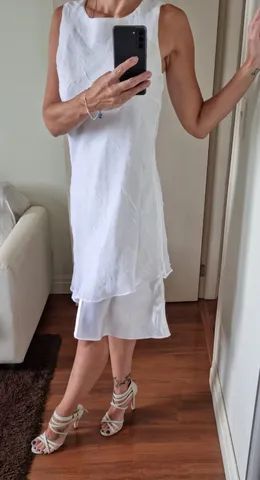 Vestido sem uso cetim.  P  veste m - Foto 2